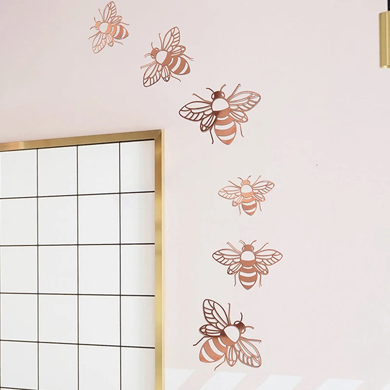 12-Piece Hollow Bee Wall Stickers