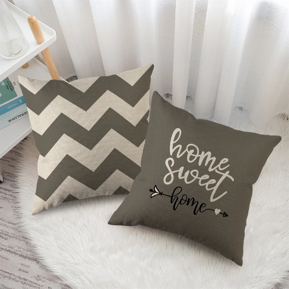 4pcs Linen Square Cushion Covers