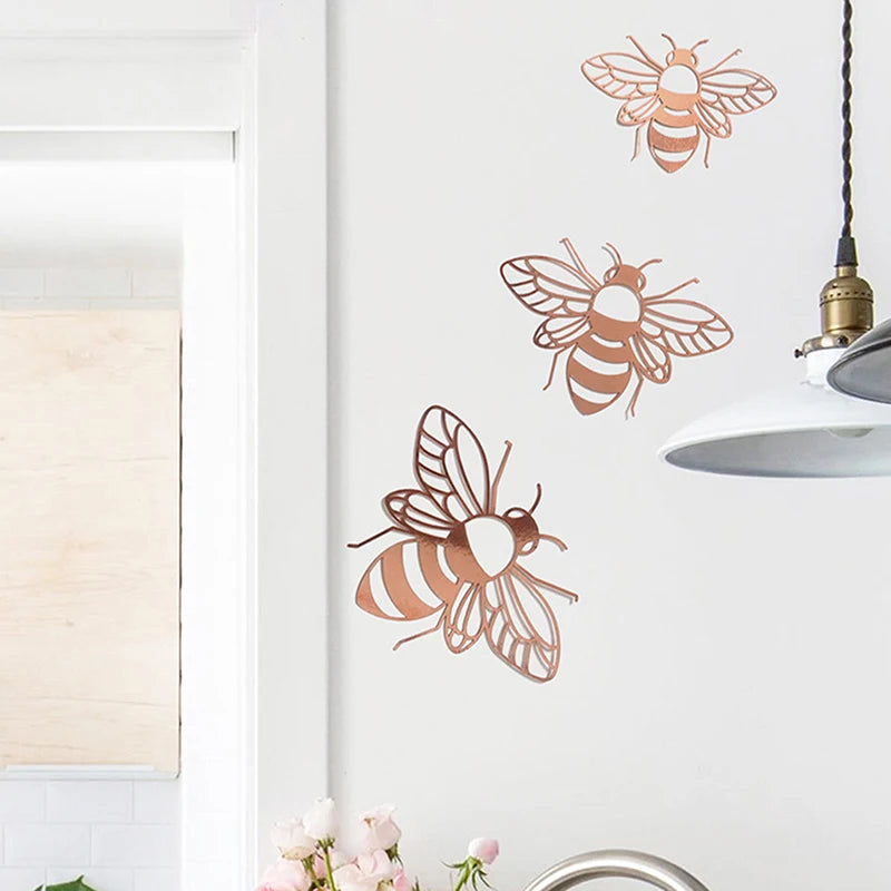 12-Piece Hollow Bee Wall Stickers