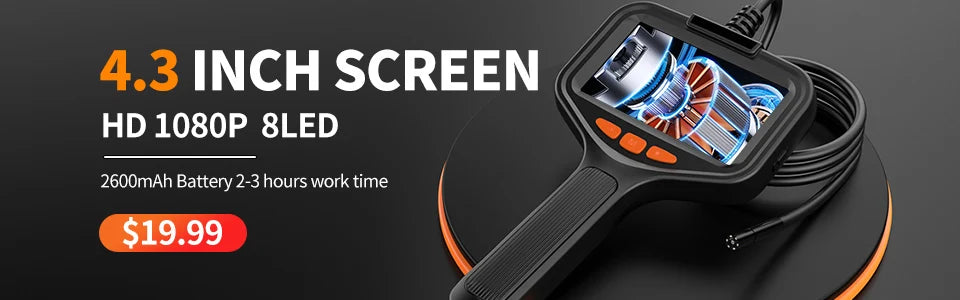 4.3" IPS 1080P Endoscope Camera