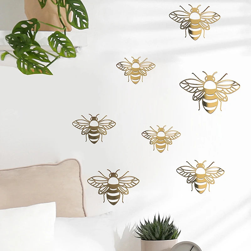 12-Piece Hollow Bee Wall Stickers