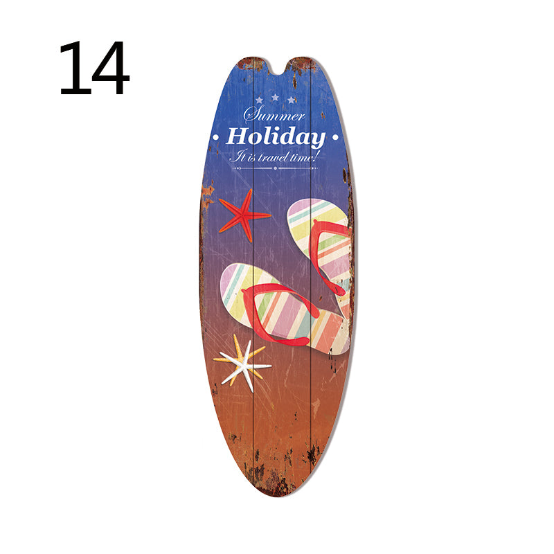 Wood Surfboard Sign