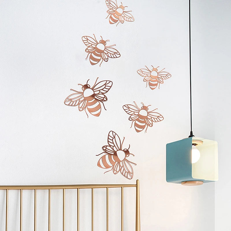 12-Piece Hollow Bee Wall Stickers