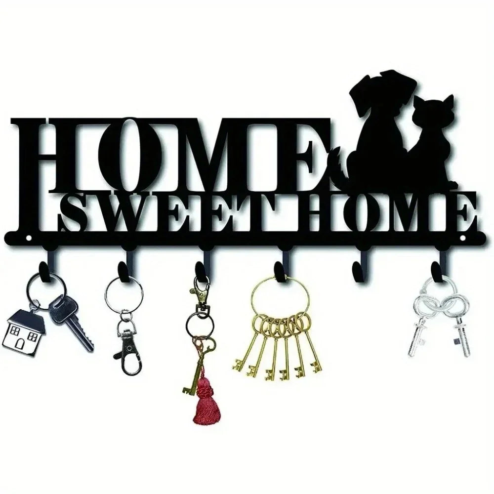 Iron HOME Letter Hook Rack