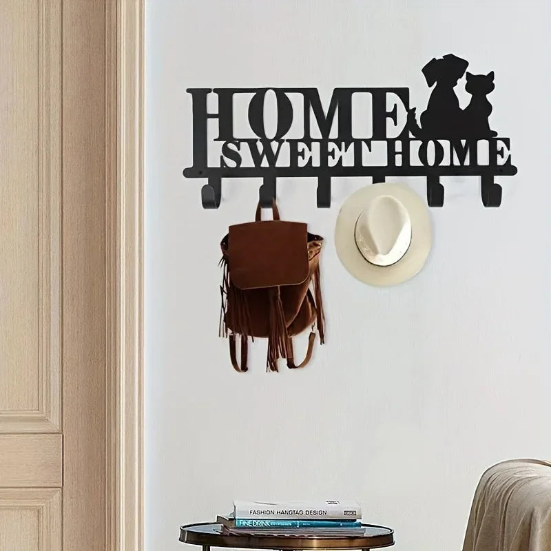 Iron HOME Letter Hook Rack