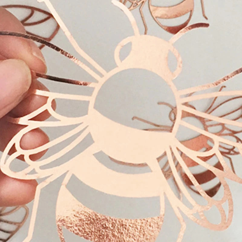 12-Piece Hollow Bee Wall Stickers