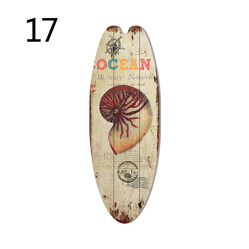 Wood Surfboard Sign