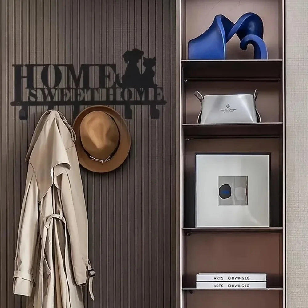 Iron HOME Letter Hook Rack