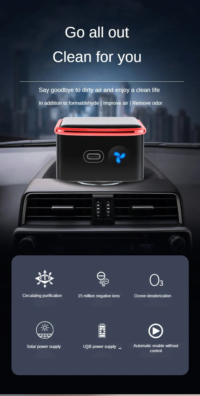 Solar Car Air Purifier