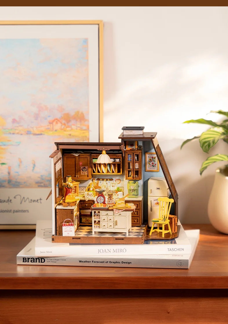 DIY Wooden Baking Hut Puzzle Toy