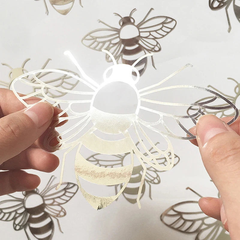 12-Piece Hollow Bee Wall Stickers