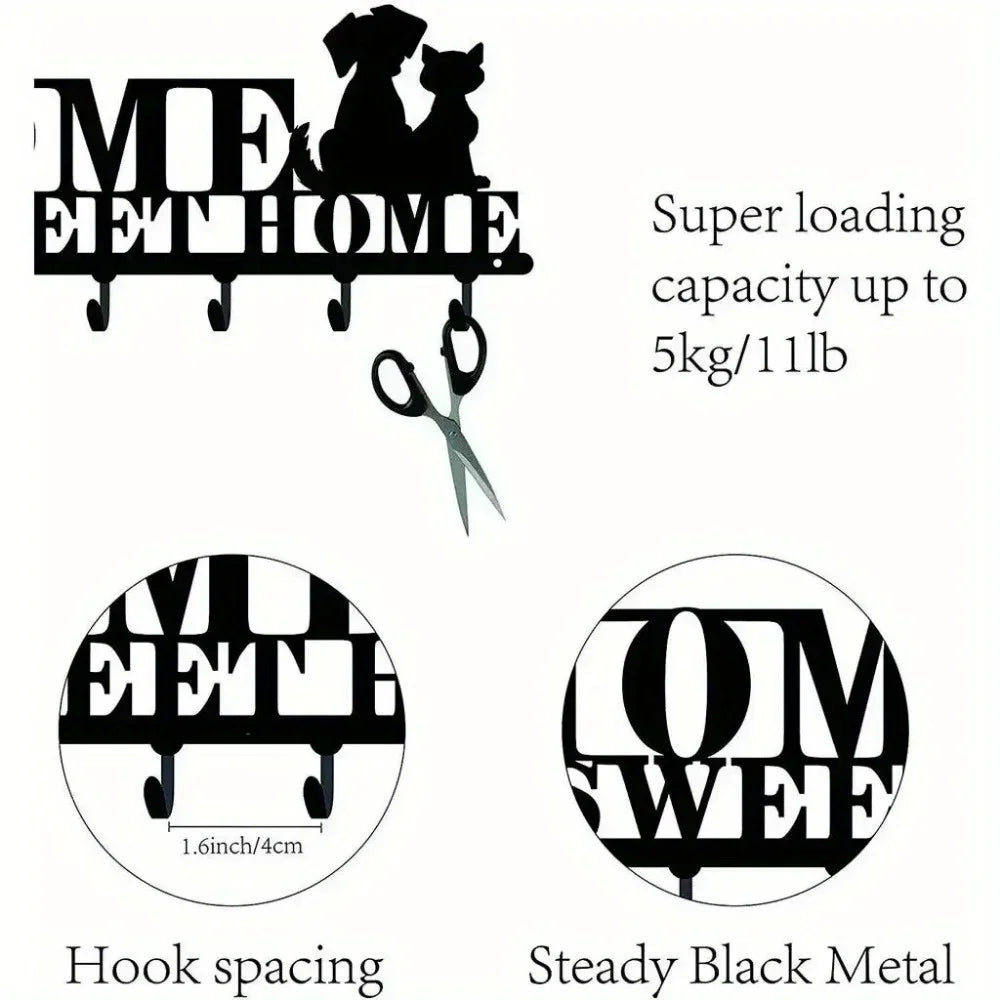 Iron HOME Letter Hook Rack