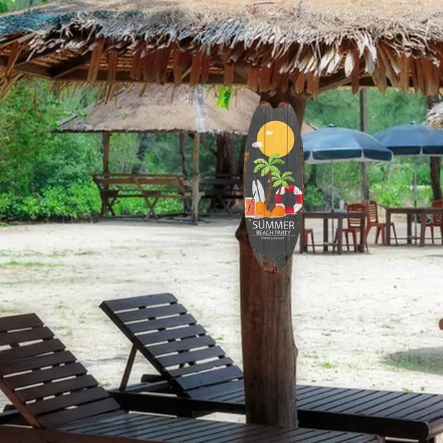 Surfboard Wooden Hanging Sign