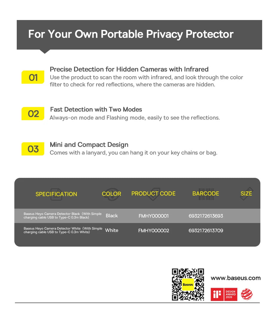 Baseus Anti-Spy Camera Detecto
