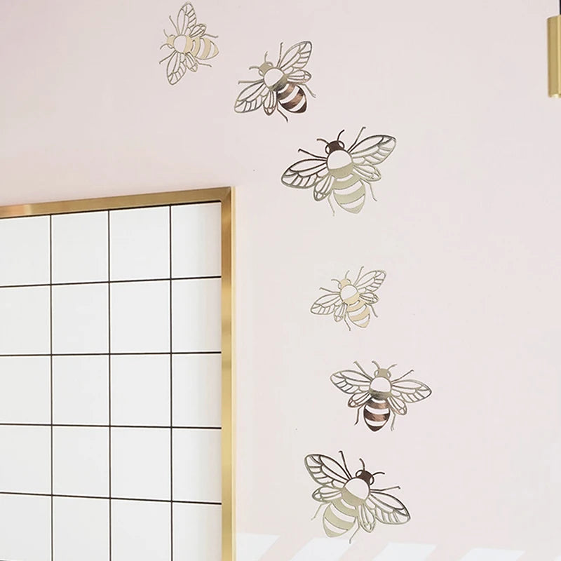 12-Piece Hollow Bee Wall Stickers