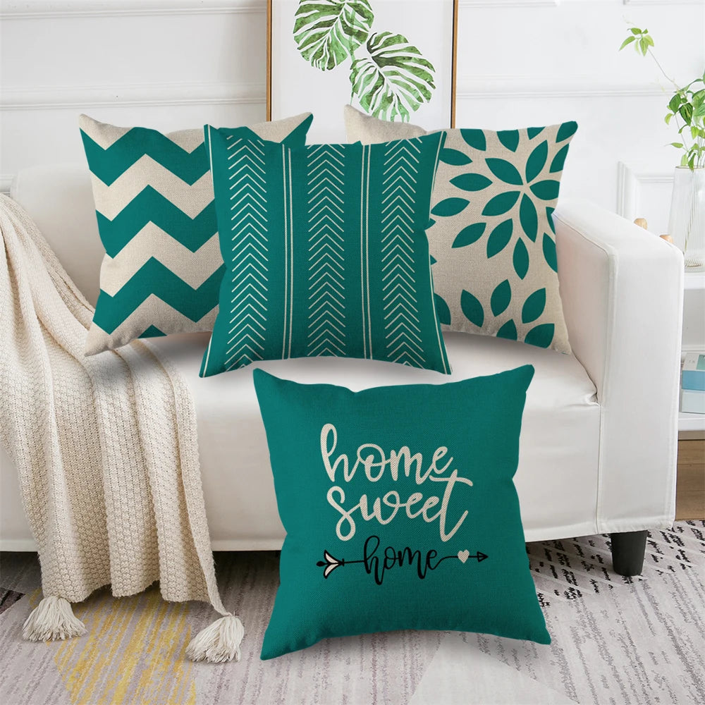 4pcs Linen Square Cushion Covers