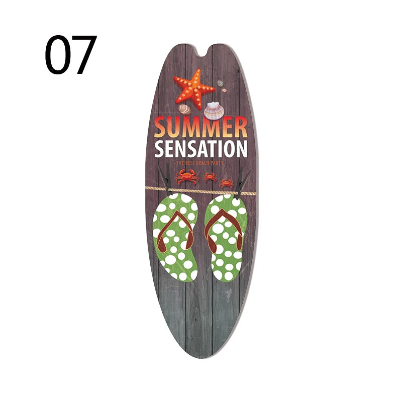 Wood Surfboard Sign