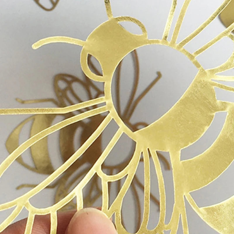 12-Piece Hollow Bee Wall Stickers