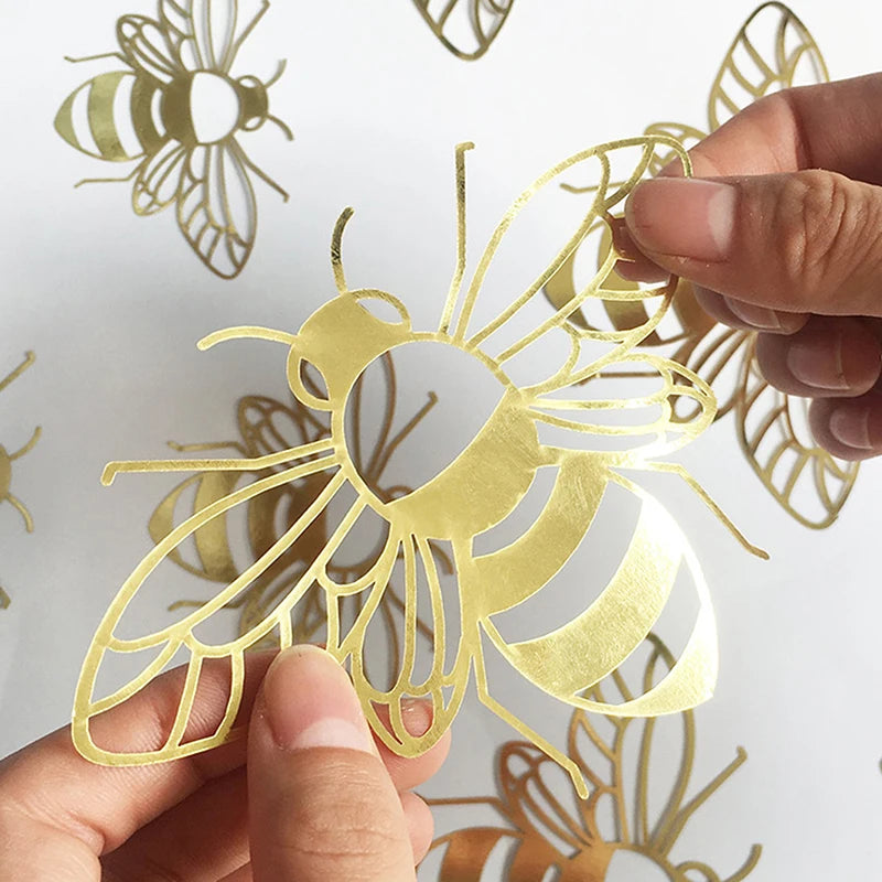 12-Piece Hollow Bee Wall Stickers