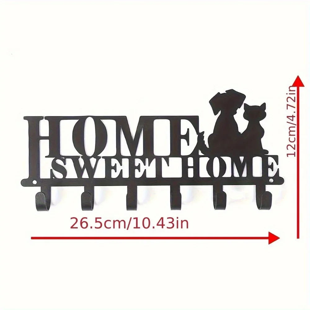 Iron HOME Letter Hook Rack