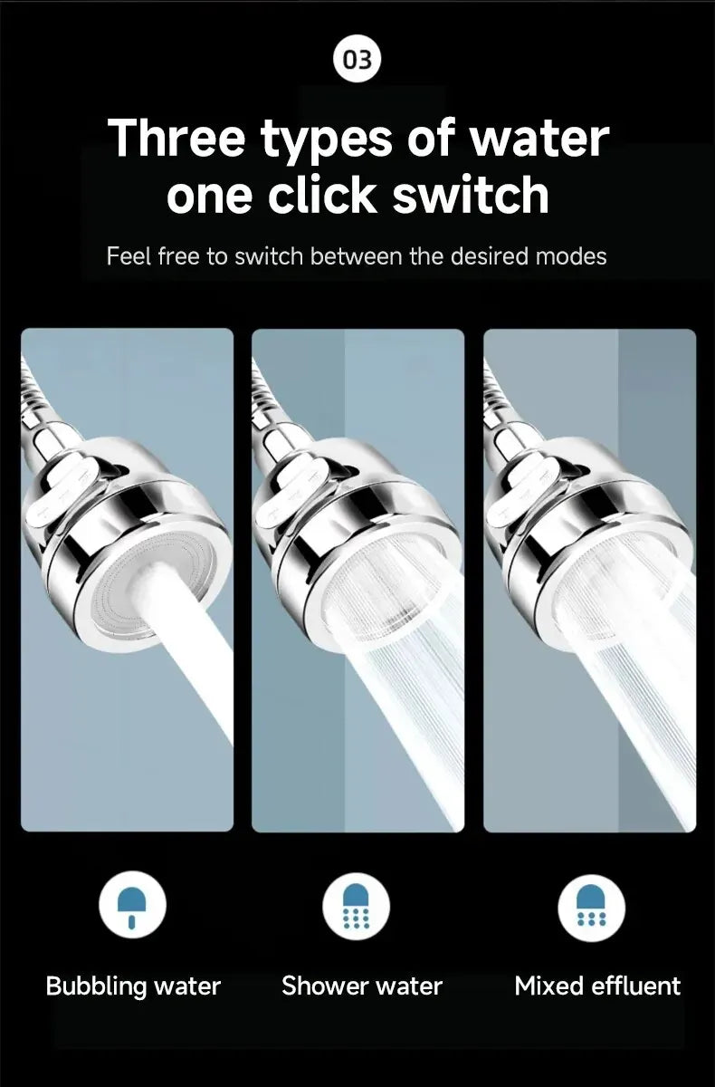 3-Mode Universal Kitchen Faucet Extender: