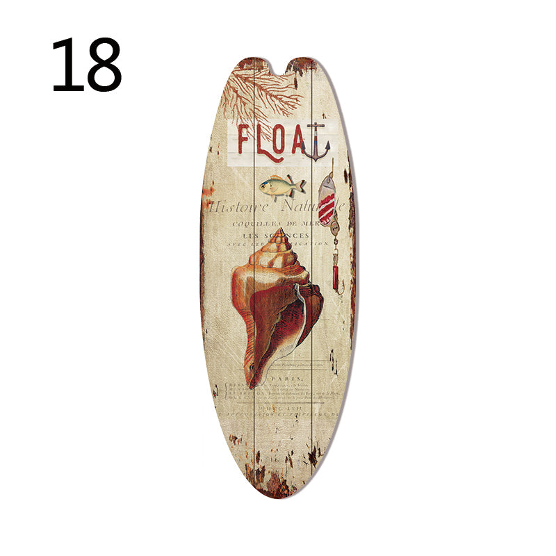 Wood Surfboard Sign