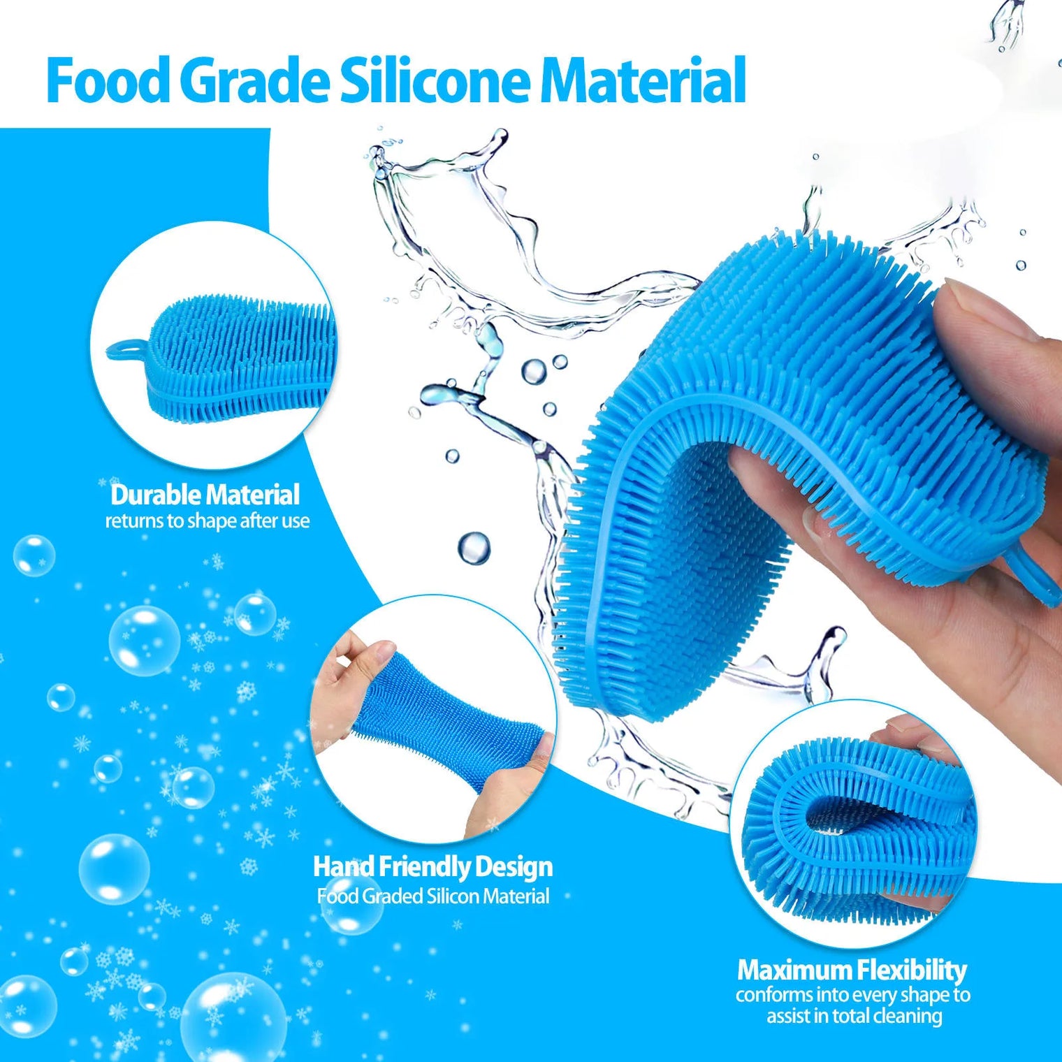 3-Pack Silicone Dish Sponges
