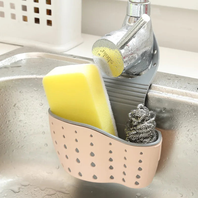 Adjustable Snap-On Sink Sponge Holder