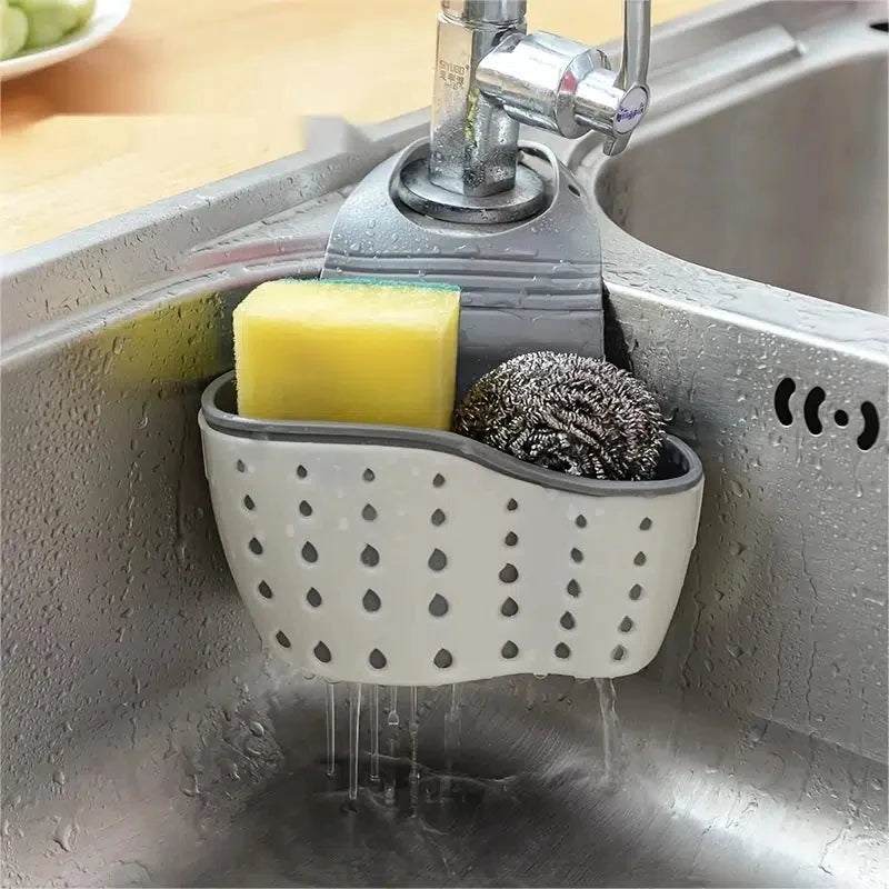 Adjustable Snap-On Sink Sponge Holder