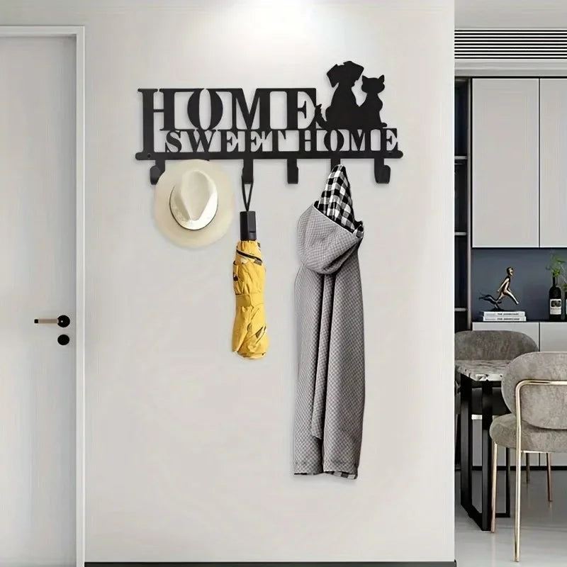 Iron HOME Letter Hook Rack