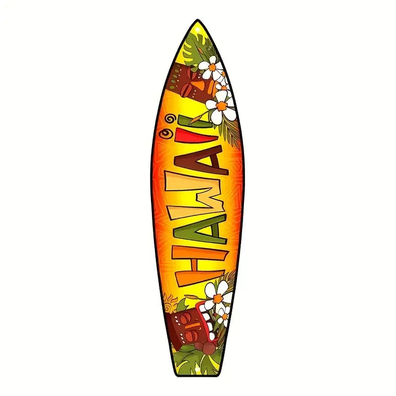 Tiki Bar Surfboard Wooden Sign