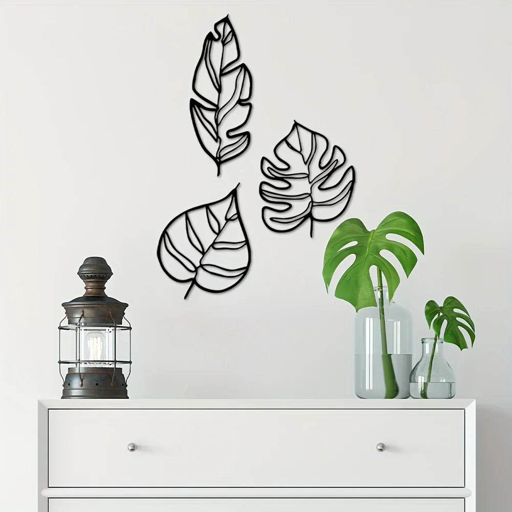 Animula Three Leaves Wall Decoration (3pcs)