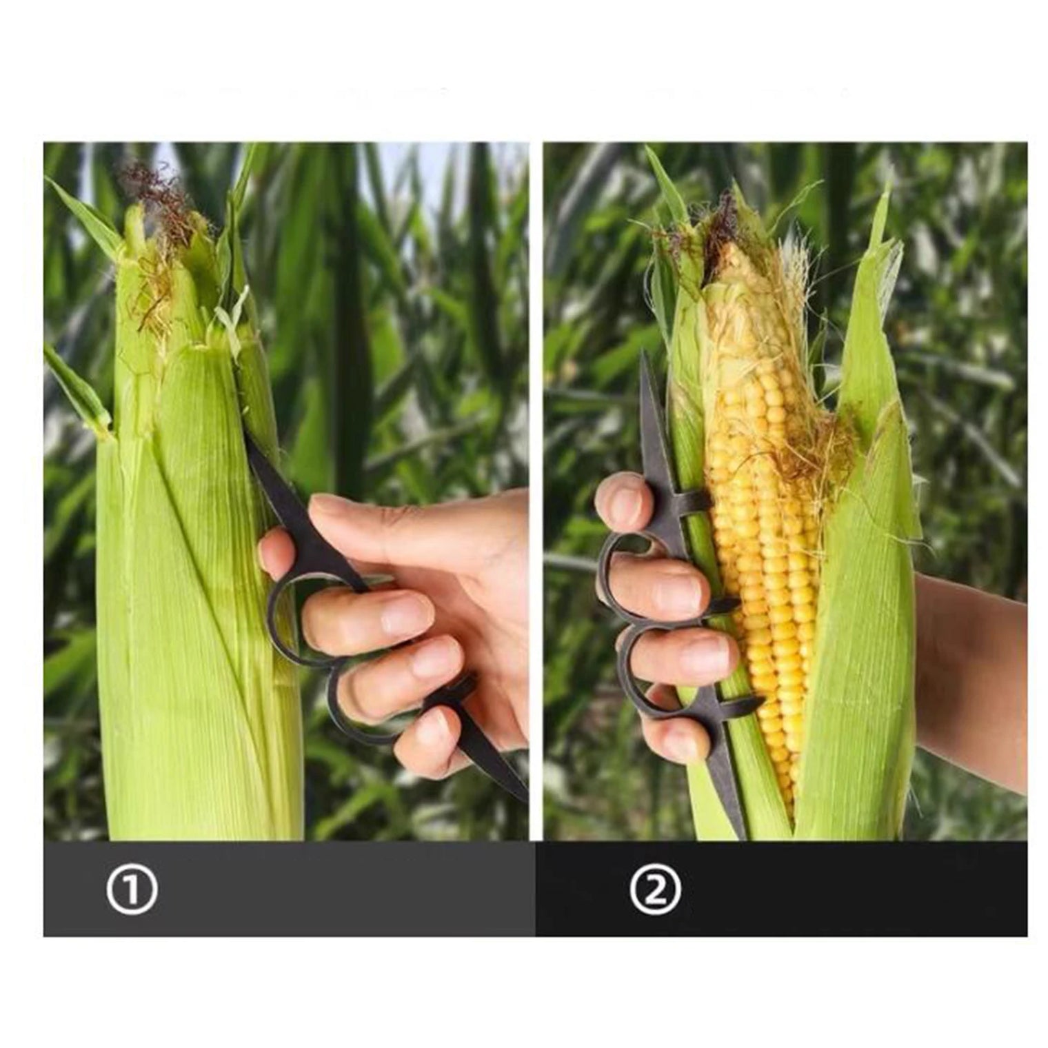 2pcs Aluminum Corn Remover – Easy Kernel Stripper for Kitchen & Market Use