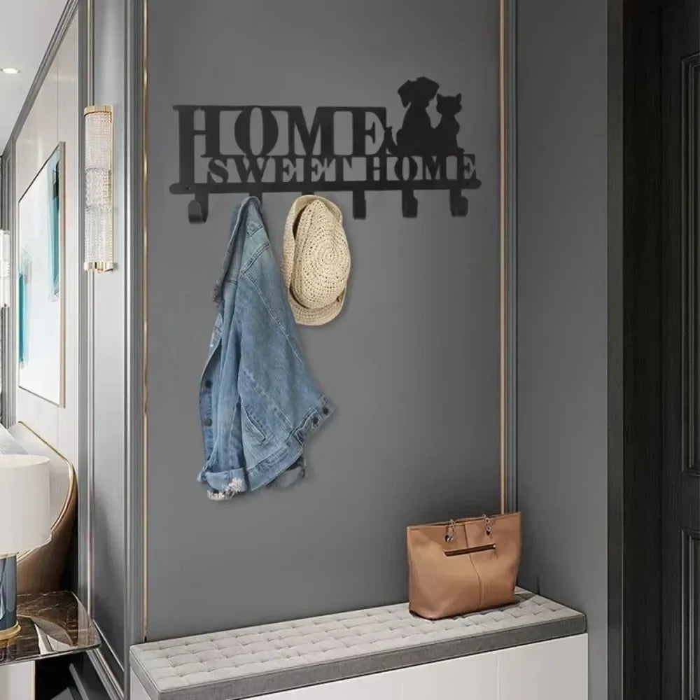 Iron HOME Letter Hook Rack
