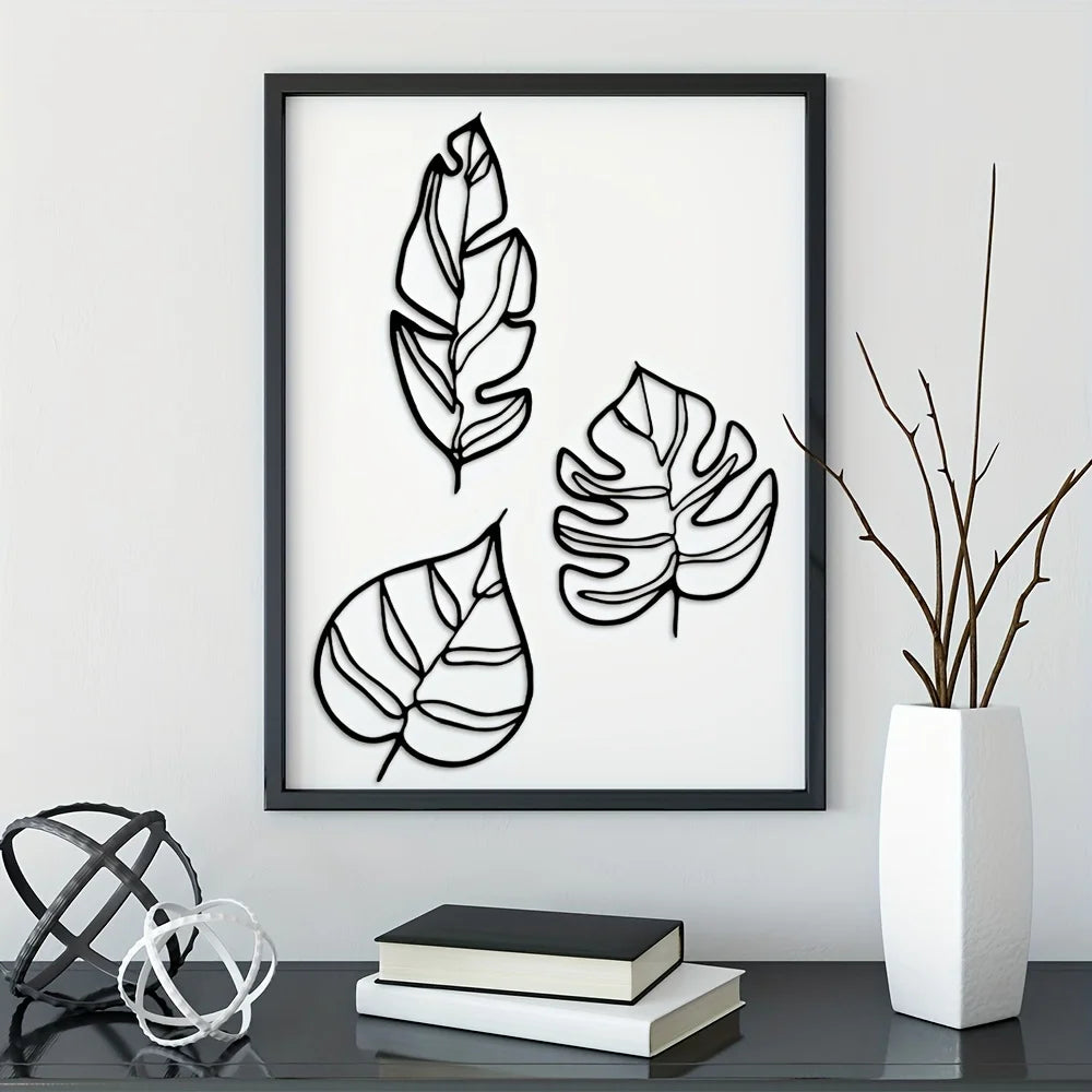Animula Three Leaves Wall Decoration (3pcs)