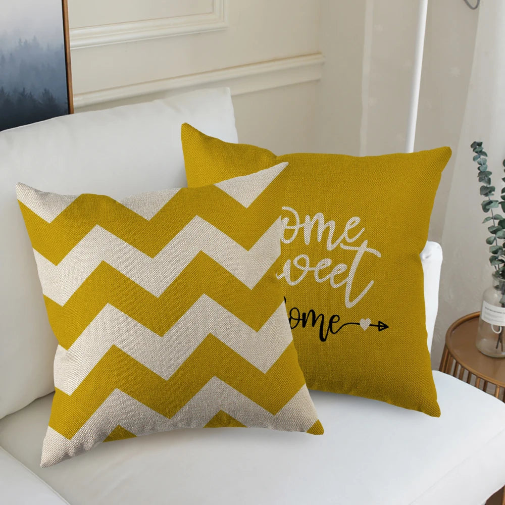 4pcs Linen Square Cushion Covers