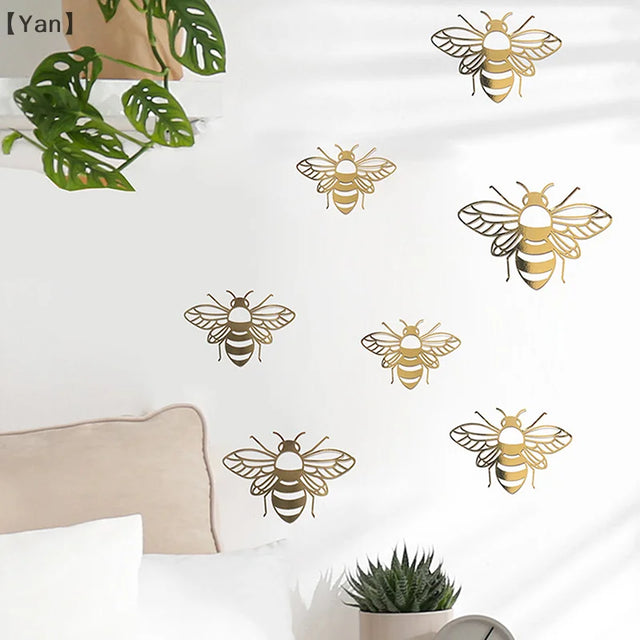 12-Piece Hollow Bee Wall Stickers