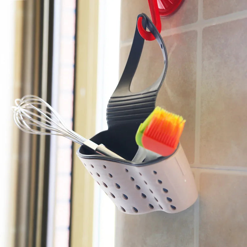 Adjustable Snap-On Sink Sponge Holder