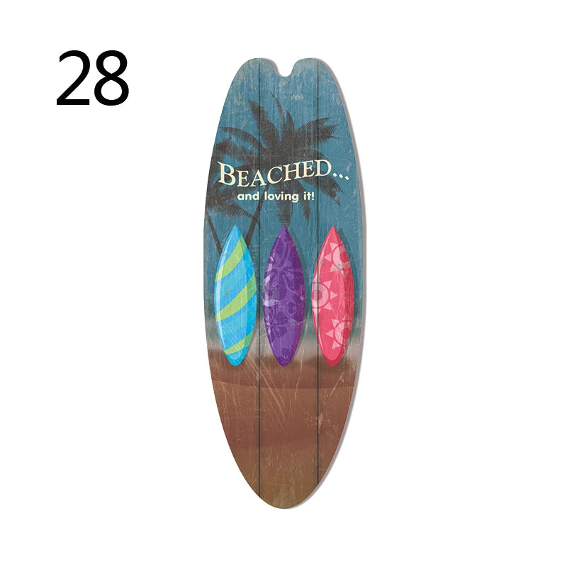 Wood Surfboard Sign