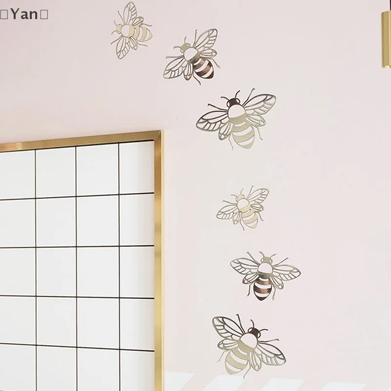 12-Piece Hollow Bee Wall Stickers