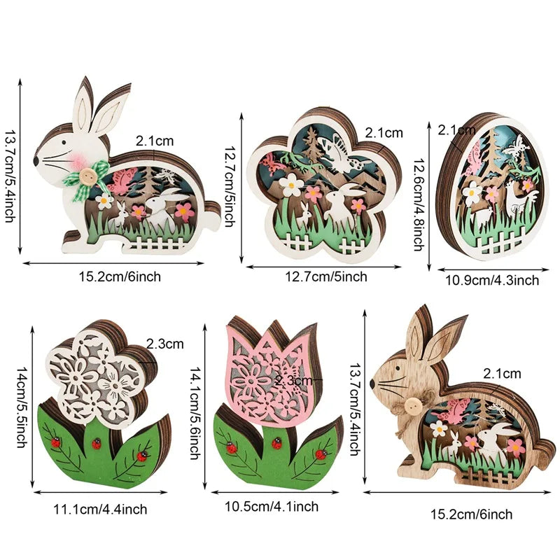 2024 Easter Wooden Decoration