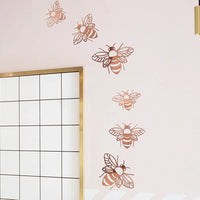 12-Piece Hollow Bee Wall Stickers
