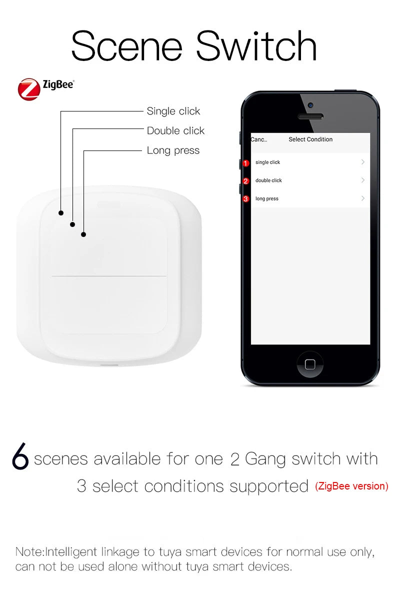 Tuya 2-Gang Smart Scene Switch
