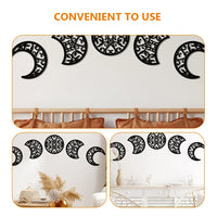 5-Piece Moon Phase Wood Wall Art
