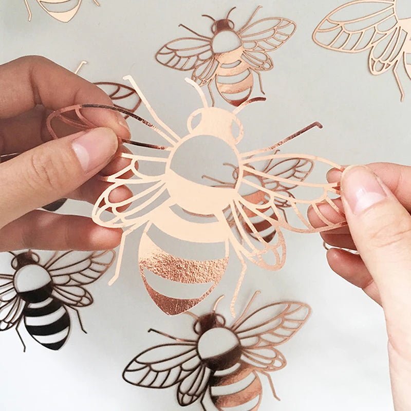 12-Piece Hollow Bee Wall Stickers