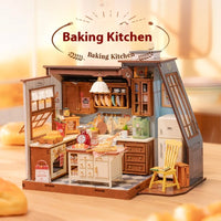 DIY Wooden Baking Hut Puzzle Toy