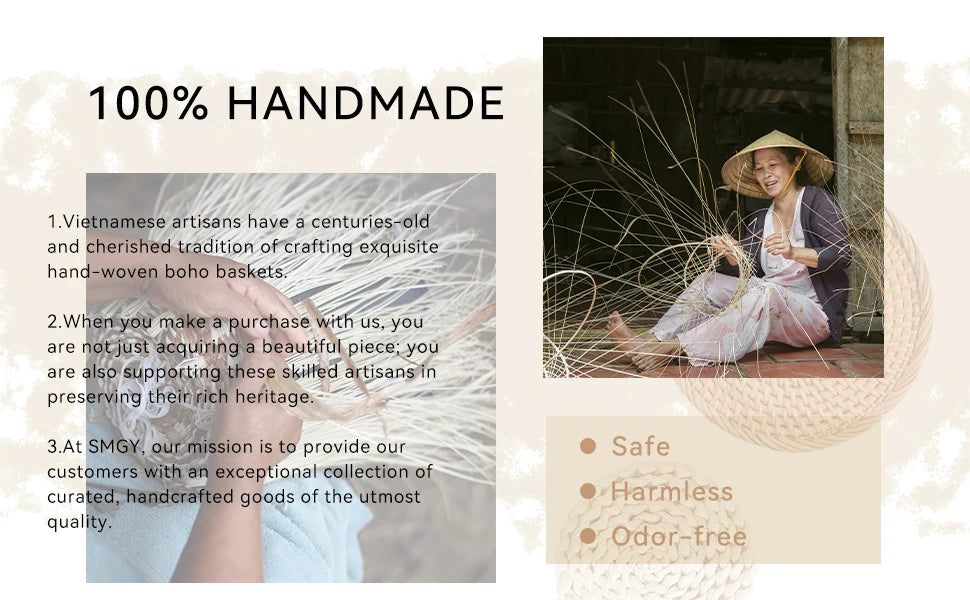 7-Piece Boho Rattan Wall Decor Set: