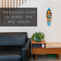 Tiki Bar Surfboard Wooden Sign