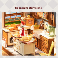 DIY Wooden Baking Hut Puzzle Toy