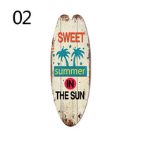 Wood Surfboard Sign